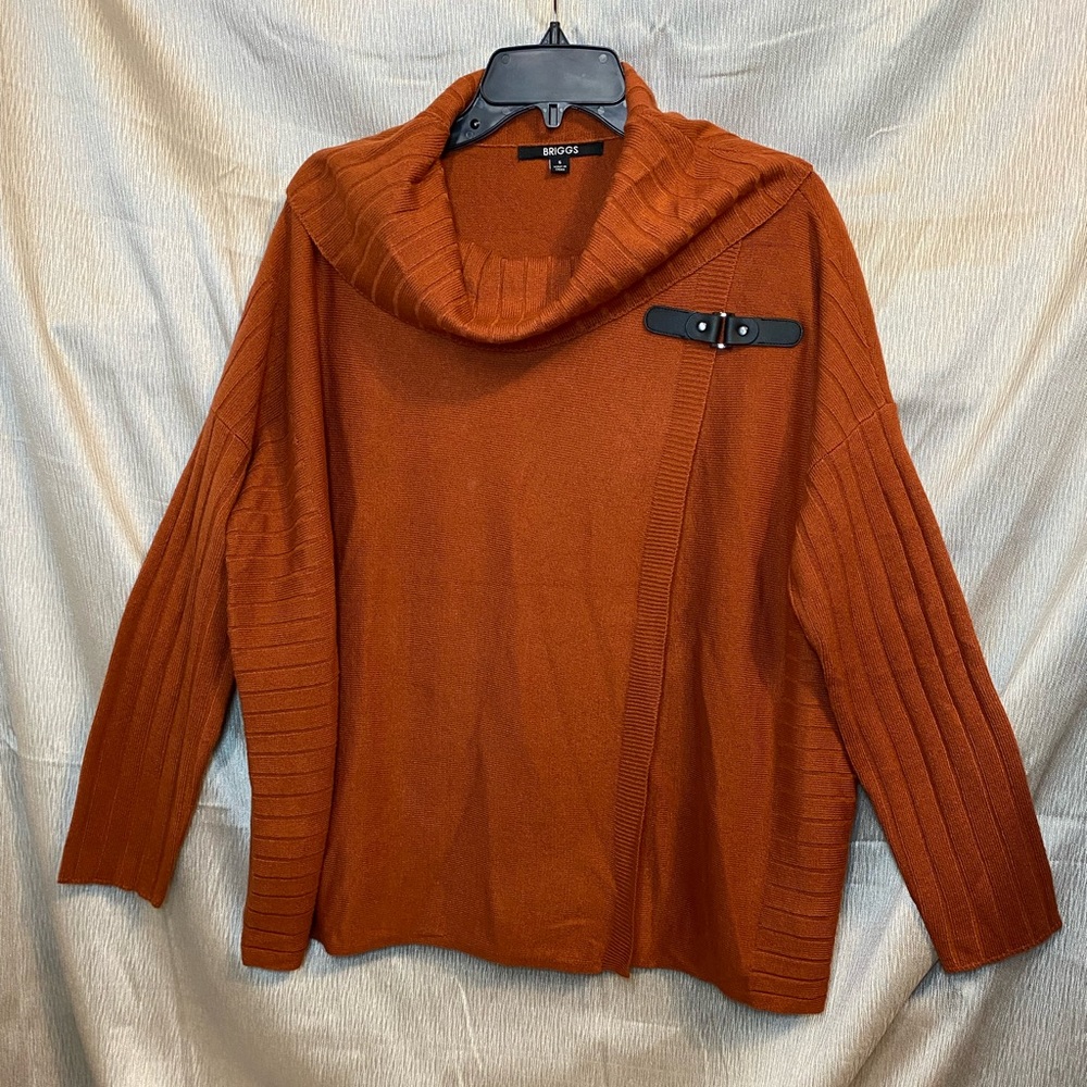 FALL OVERSIZED COWL NECK WRAP LIGHT SWEATER SM/MED